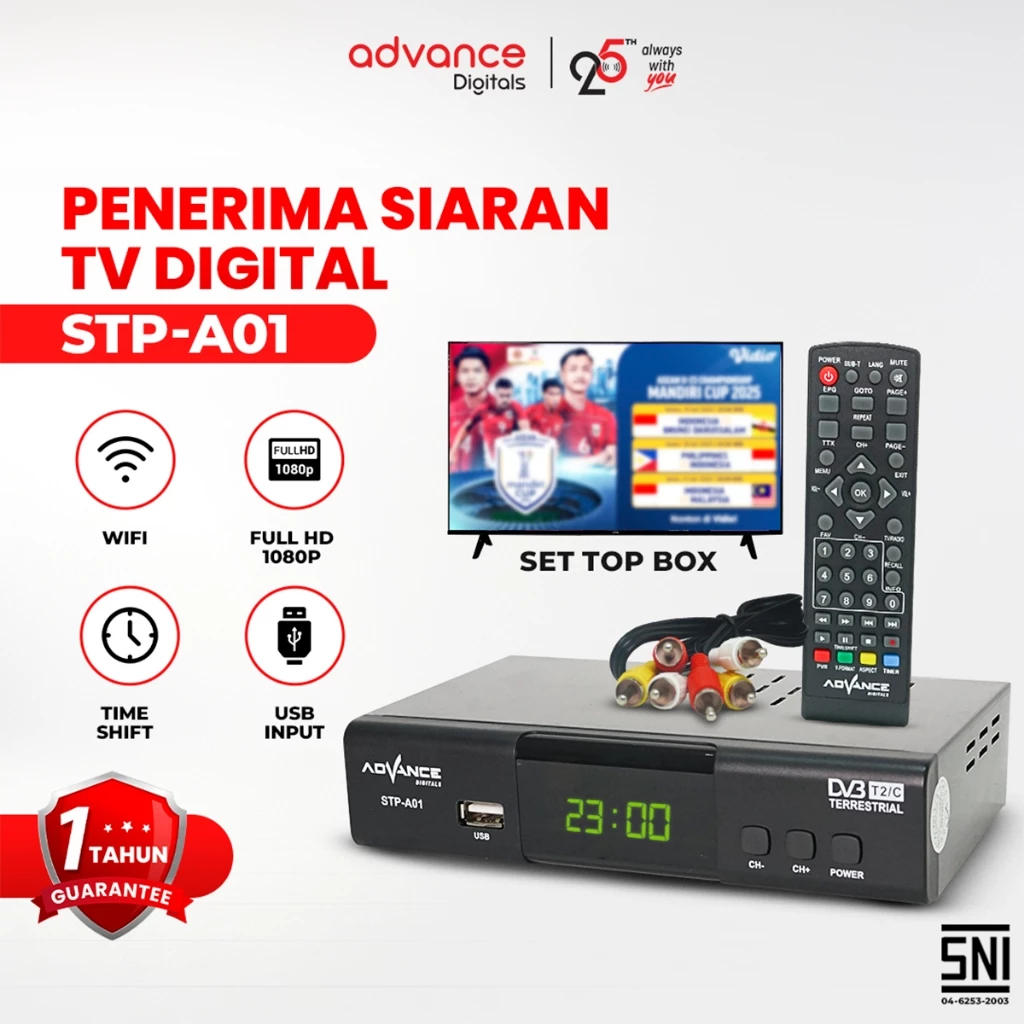 [COD] Advance STP-A01 Set Top Box TV Digital Receiver Penerima Siaran Full HD/STB Wifi Bisa Youtube DVB-T2 Bisa Dapet Semua Channe]