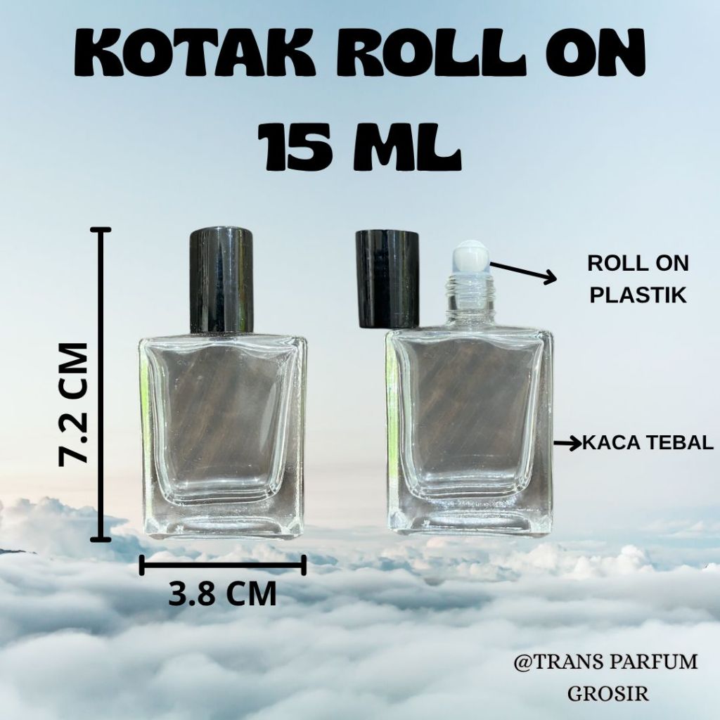 Jual 1 PCS BOTOL KOTAK ROL 15 ML DRAT BISA BUKA MANUAL HARGA PER PCS ...