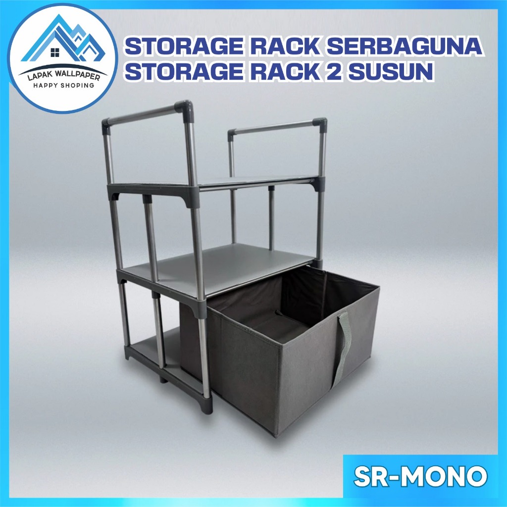 Jual Storage rak serbaguna Storage Rack 2 susun SR - LW | Shopee Indonesia