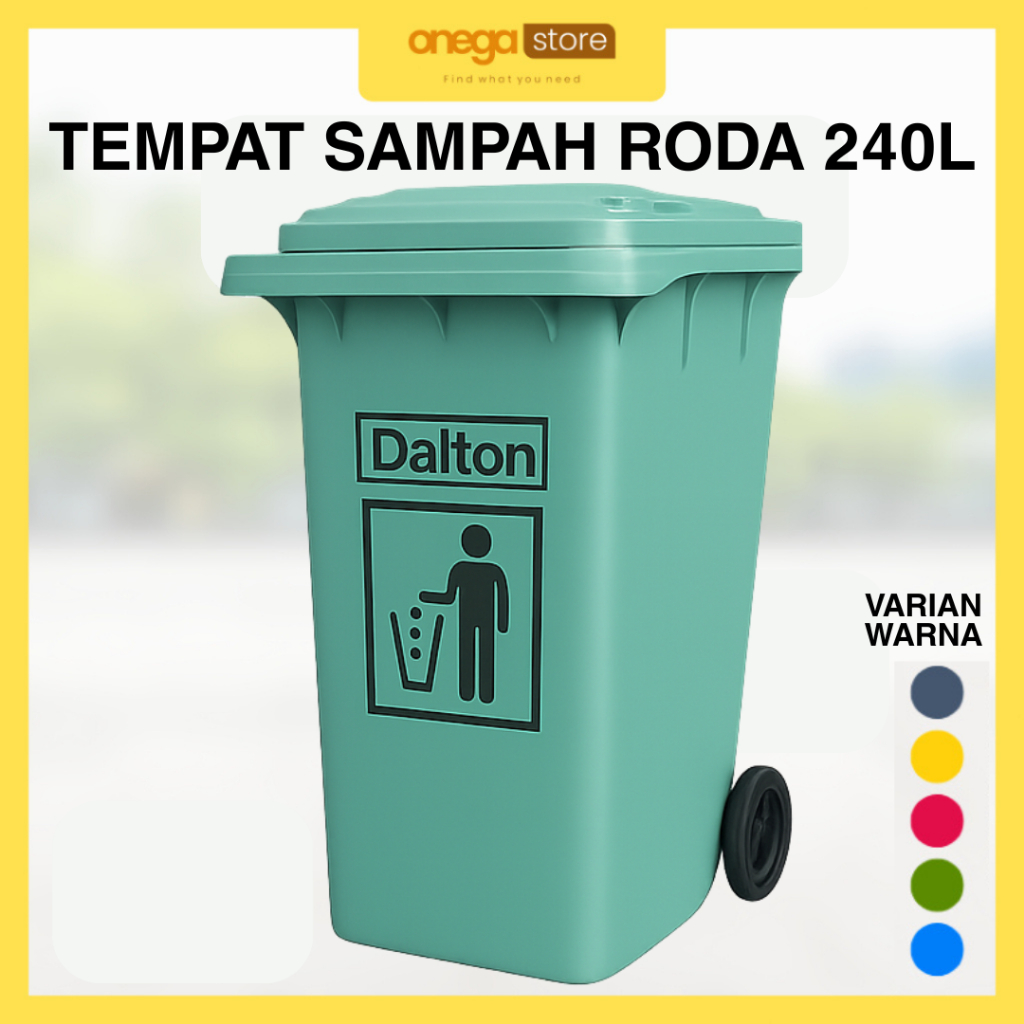 Jual Dalton Tempat Sampah Roda Plastik Besar 240 L Tong Industri Cafe ...
