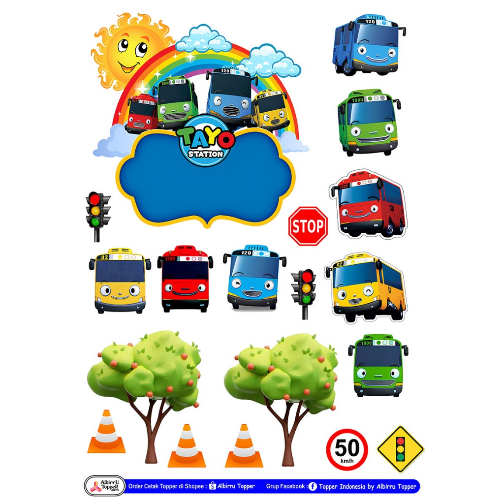 Jual Cetak Topper Tayo V2 | Shopee Indonesia