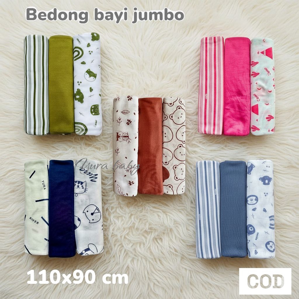 Jual 3 Pcs Bedong Bayi Jumbo 110x90 Cm/Pernel Bayi | Shopee Indonesia