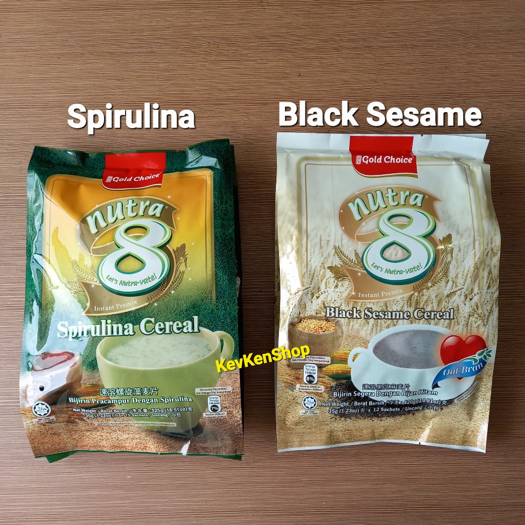 Jual GOLD CHOICE NUTRA 8 Spirulina Cereal atau Nutra8 Black Sesame ...