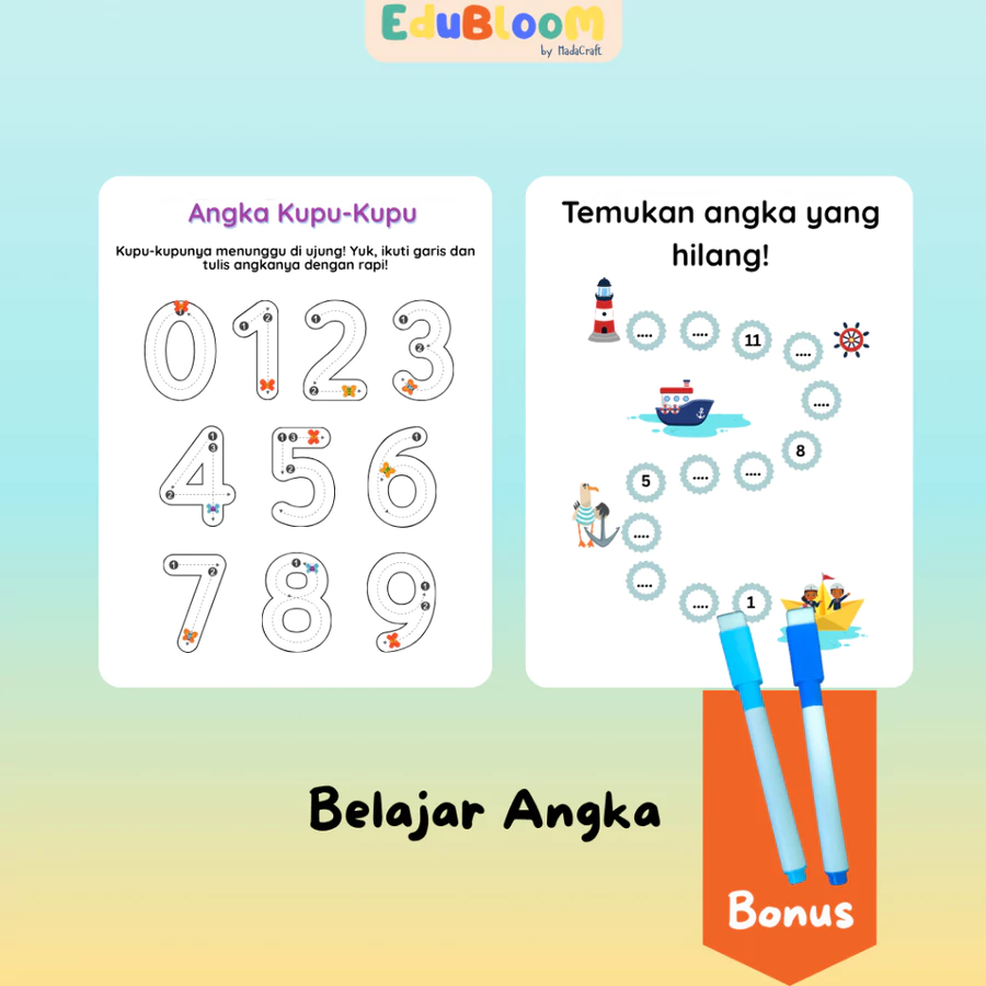 Buku Aktivitas Pertamaku Worksheet - Belajar Angka - 1
