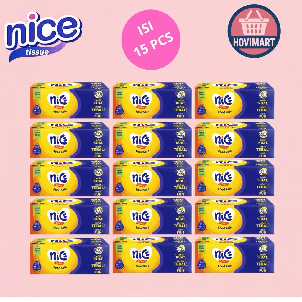 Jual 10 Pack | NICE 360 Helai 2 Ply Kemasan Terbaru | Tisu Facial Wajah ...