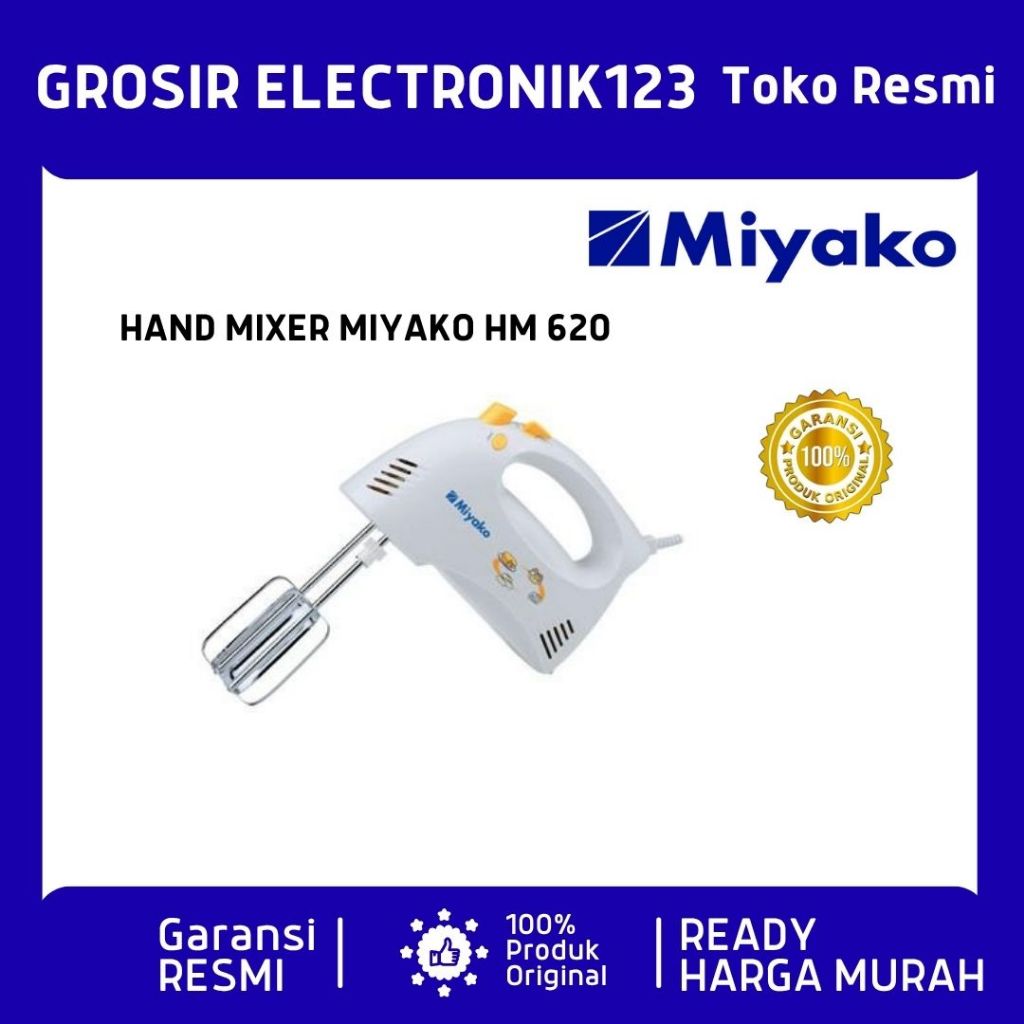 Jual MIYAKO MIXER TANGAN HM620 / HM 620 / HM-620 (HAND MIXER) GARANSI ...