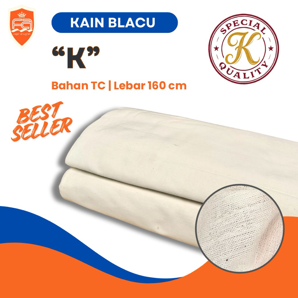 Jual (40 Meter) Kain Blacu cap K Lebar 160 cm (Blaco / Belacu / Belaco ...