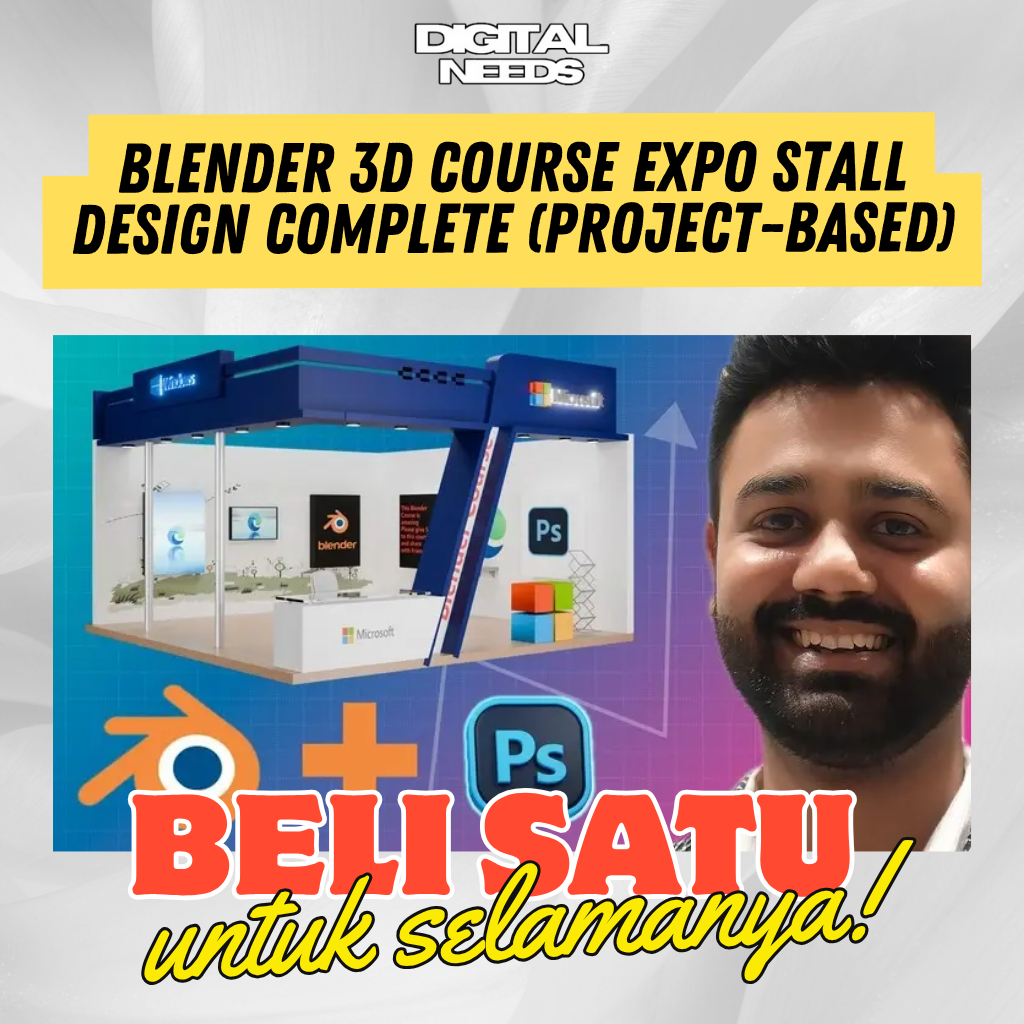 Jual [e-course] Belajar Blender 3D Course: Expo Stall Design (Complete ...