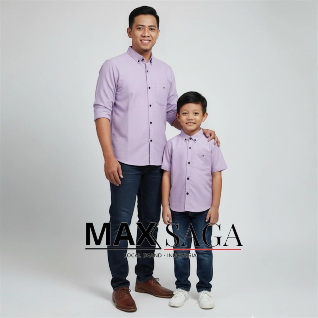SIGARET Kemeja Dewasa dan Anak Couple Bahan Katun