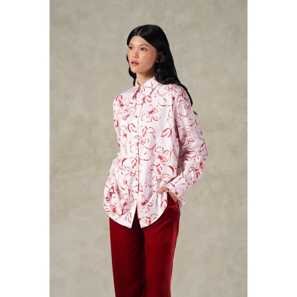 Jual Calla The Label - Rosansy Long Shirt - Blush | Shopee Indonesia