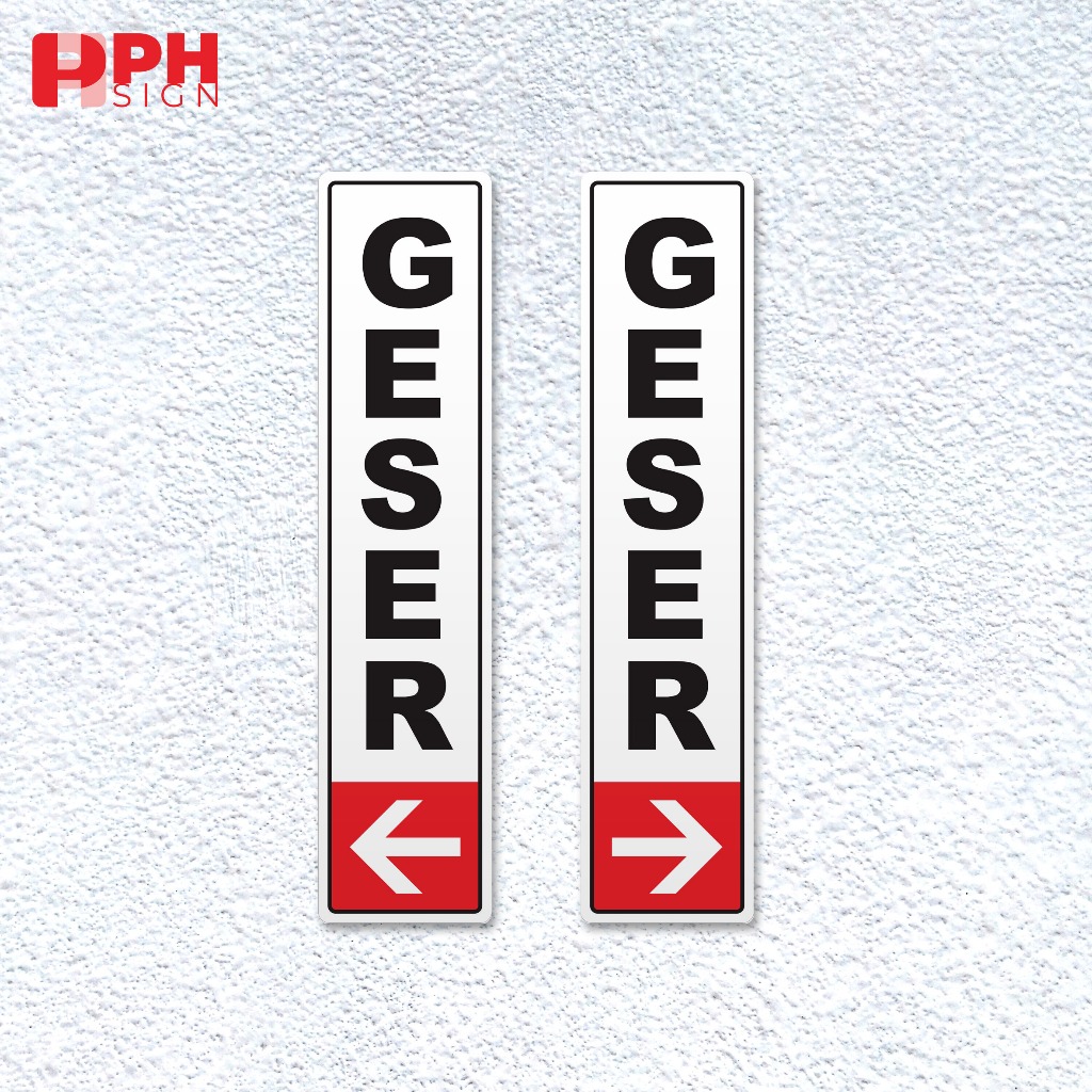Jual GESER KIRI-KANAN | Sign Akrilik | Acrylic Sign | Papan Nama | 19,5 ...