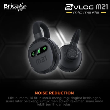 Brica B VLOG M21 Dual Wireless Microphone Clip On Mic Vlog With Charging Case BVLOG