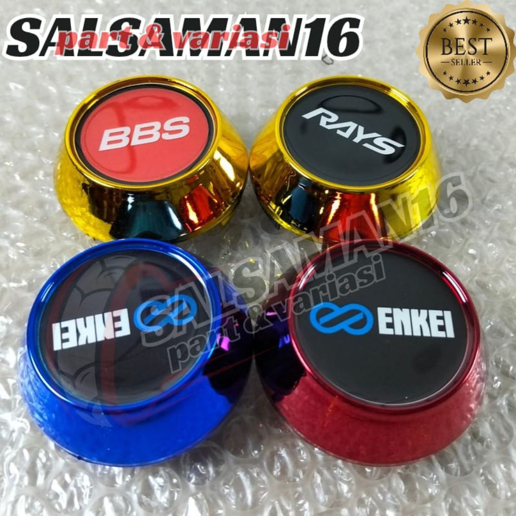 Jual dop roda tutup dop velg racing variasi kerucut Enkei rays B.BS ...