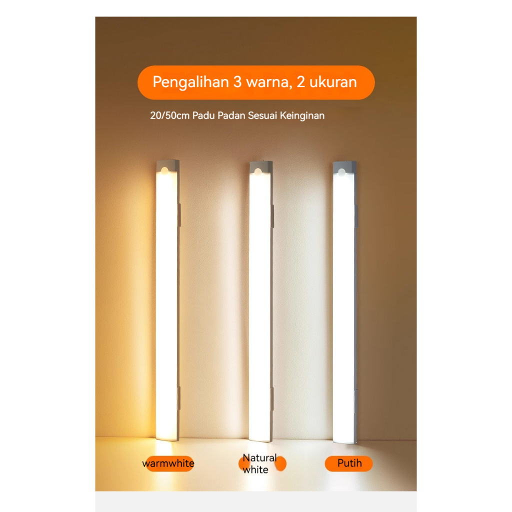 Jual Lampu LED Tipis Sensor Gerak Motion Light Lampu Tidur Tempel ...