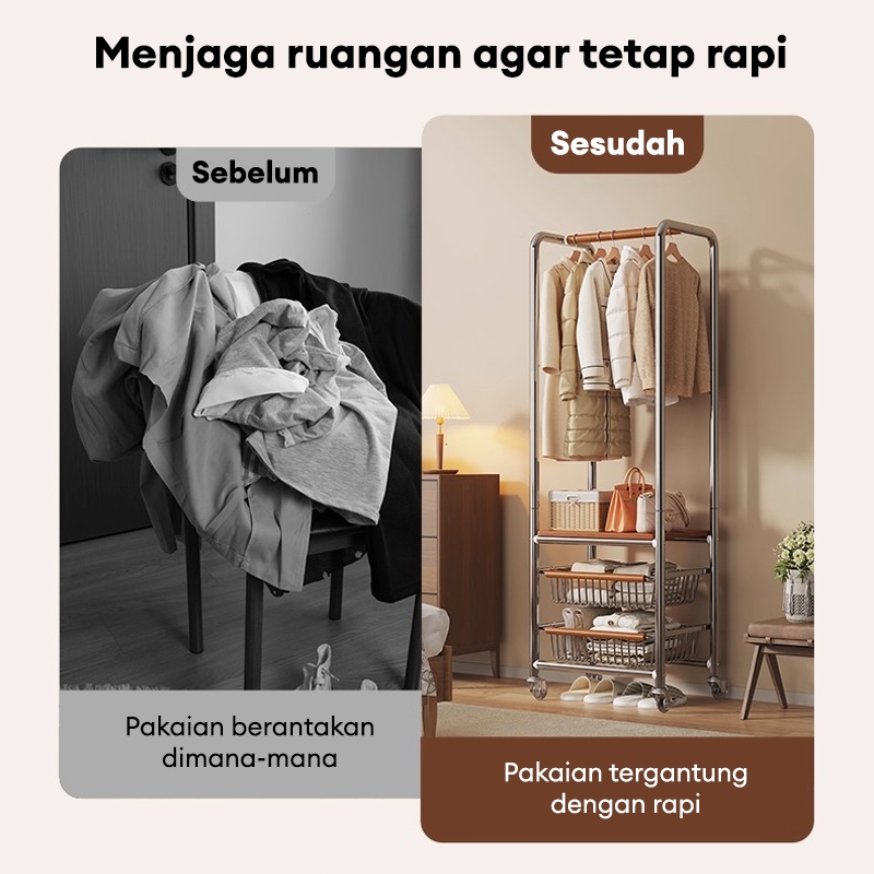 Jual Rak Baju Stand Hanger Rak Baju Baja Karbon Rak Pakaian Jemuran ...