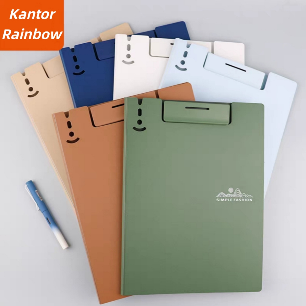 Jual Map File A4 Vertikal Dua Clip PP Multi-Fungsi Doff dengan Papan ...