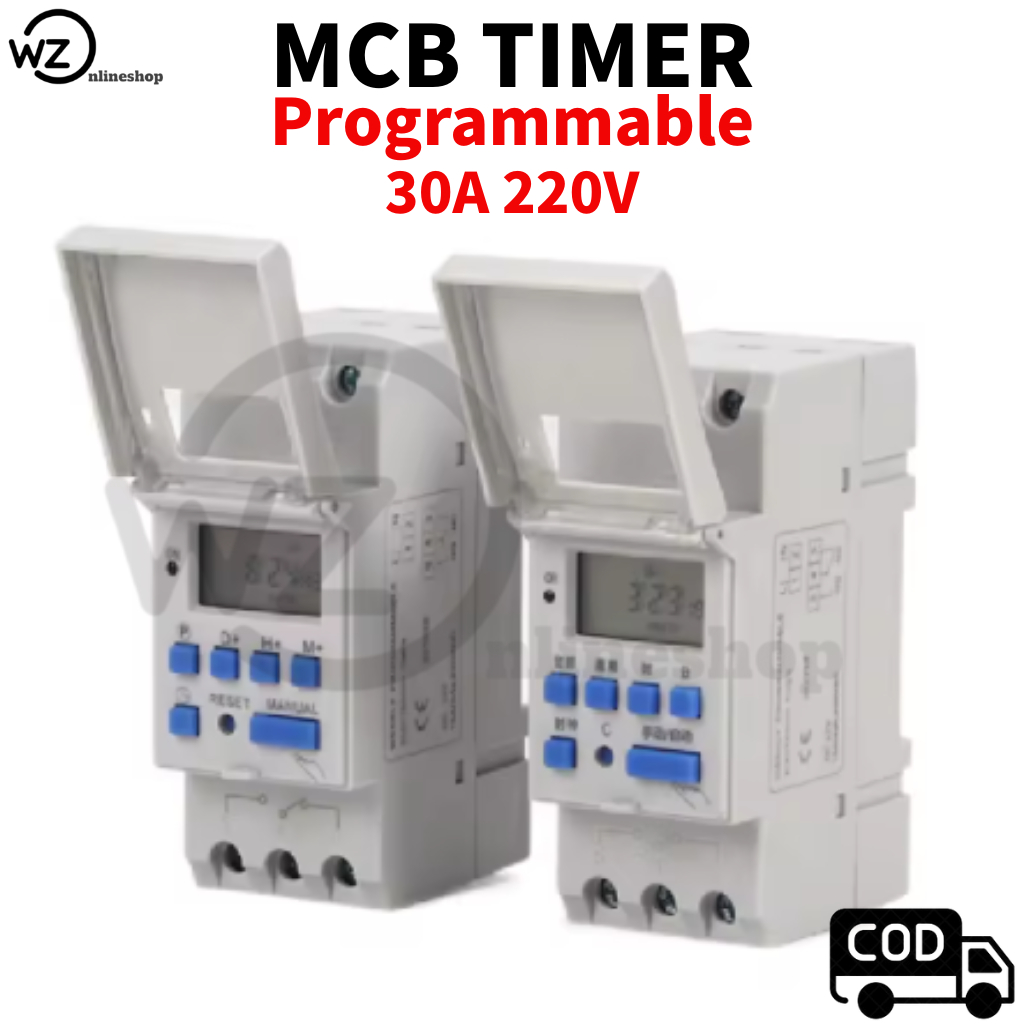 Jual MCB Timer Programmable Switch Relay 250V 30A THC-30A Timer Switch ...