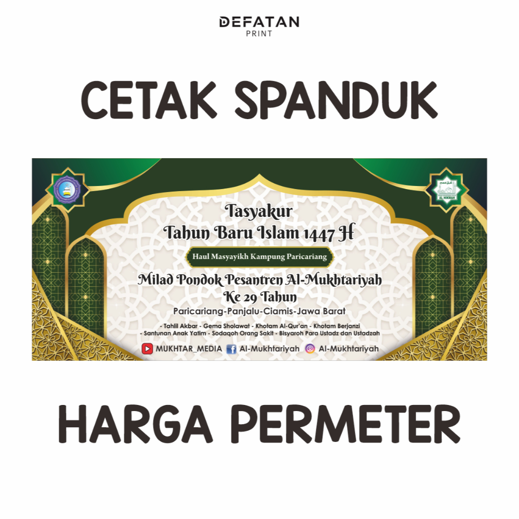 Jual Defatan - Cetak Spanduk Banner Baligo Backdrop Custom Desain Bebas ...