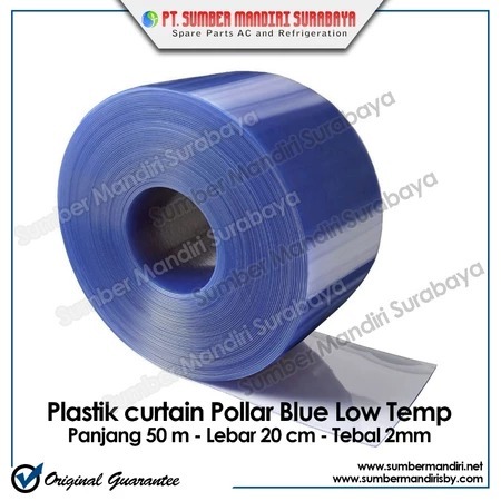 Jual Plastik / Tirai PVC Curtain Pollar Blue LOW TEMP 2mm x 20cm x 50m ...