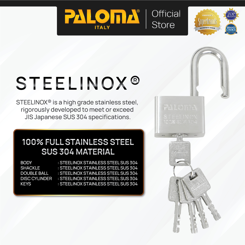 Jual PALOMA Gembok Padlock Pagar Gerbang Loker Gembok Kunci Pintu Mobil ...