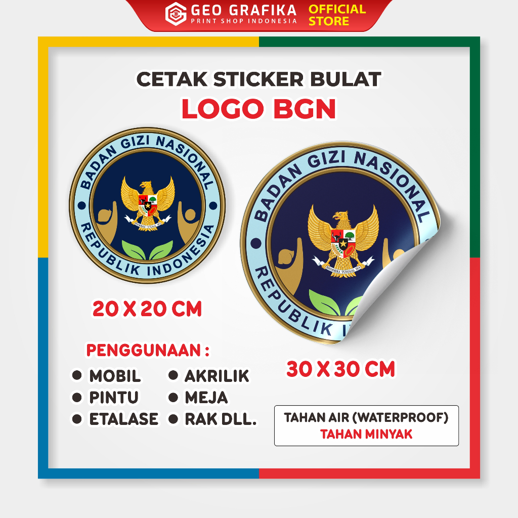 Jual STICKER BULAT LOGO BGN SPPG | Shopee Indonesia