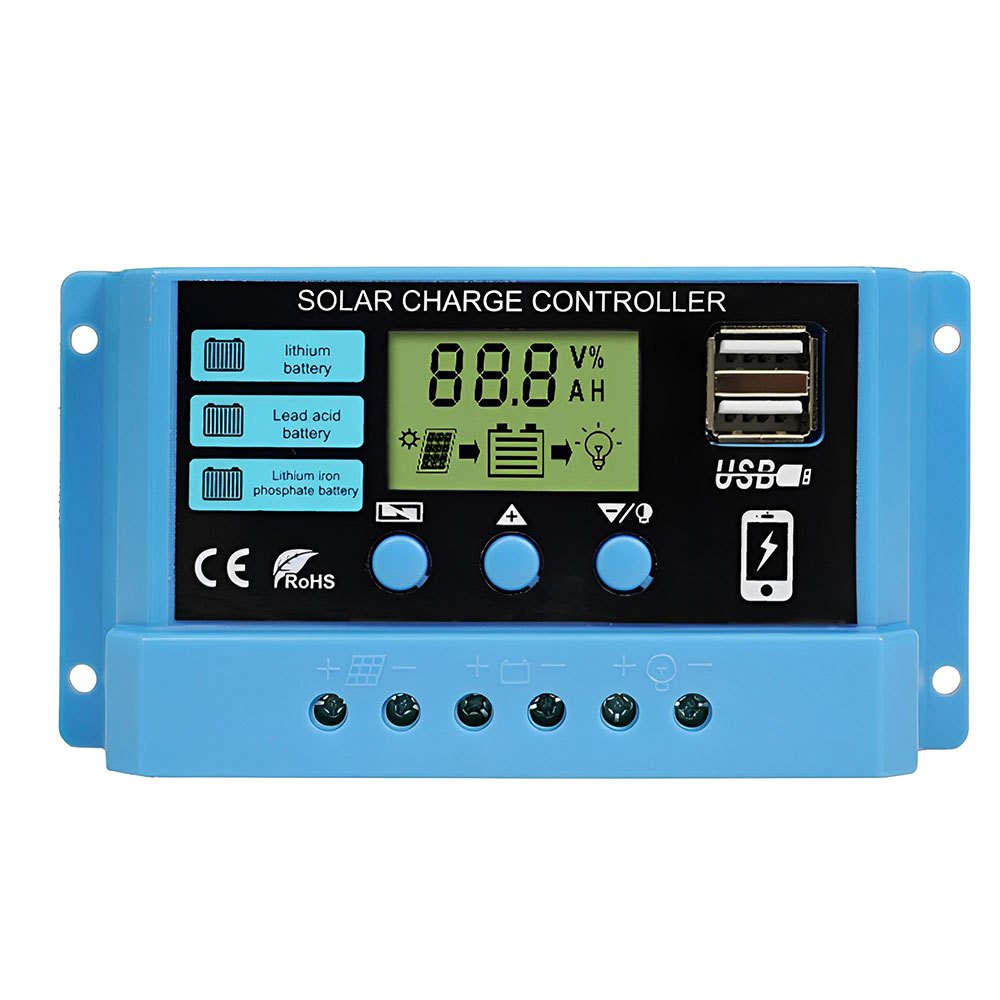 Jual AxleX - Solar Charge Controller LCD LED Display Solar PWM 12V/24V ...