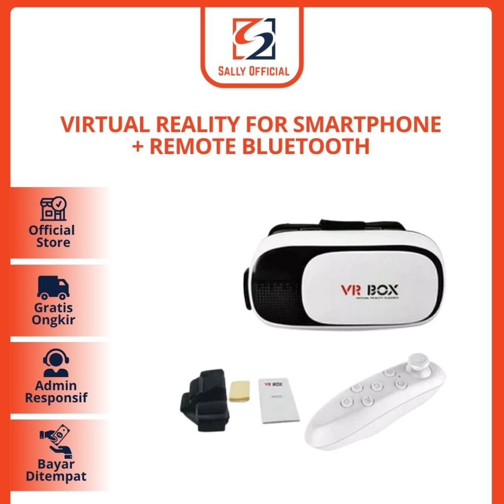 Jual [BONUS REMOTE] COD Paket Virtual Reality For Smartphone + Remote ...