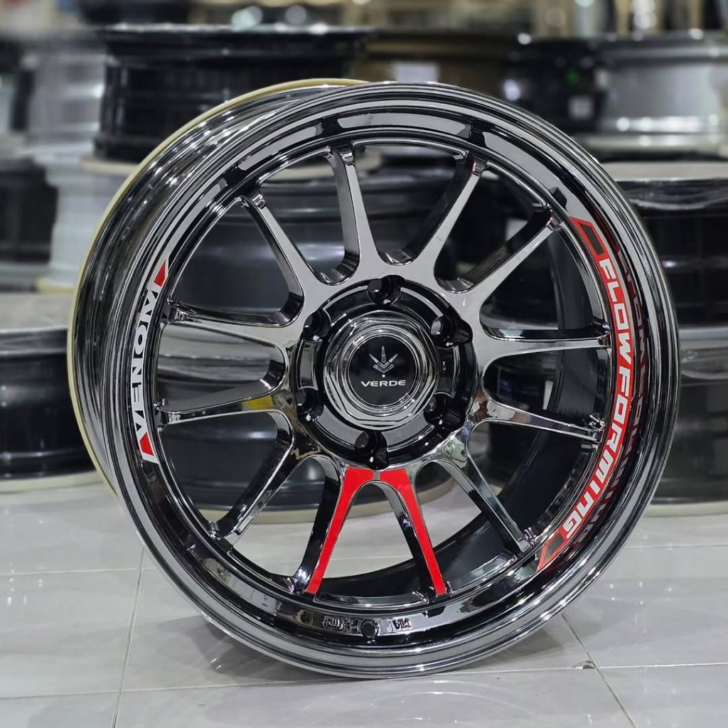 Jual velg racing venom flow forming r18 lebar 9 velg mobil ring 18 ...