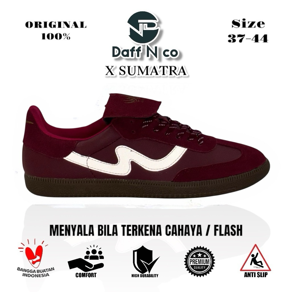 Jual Daff N Co X Sumatra - Sepatu Pria Dan Wanita Maron Reflektive ...