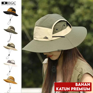 Jual TOPI RIMBA BUCKET HAT TALI / BAHAN KATUN PREMIUM TOPI MANCING ...