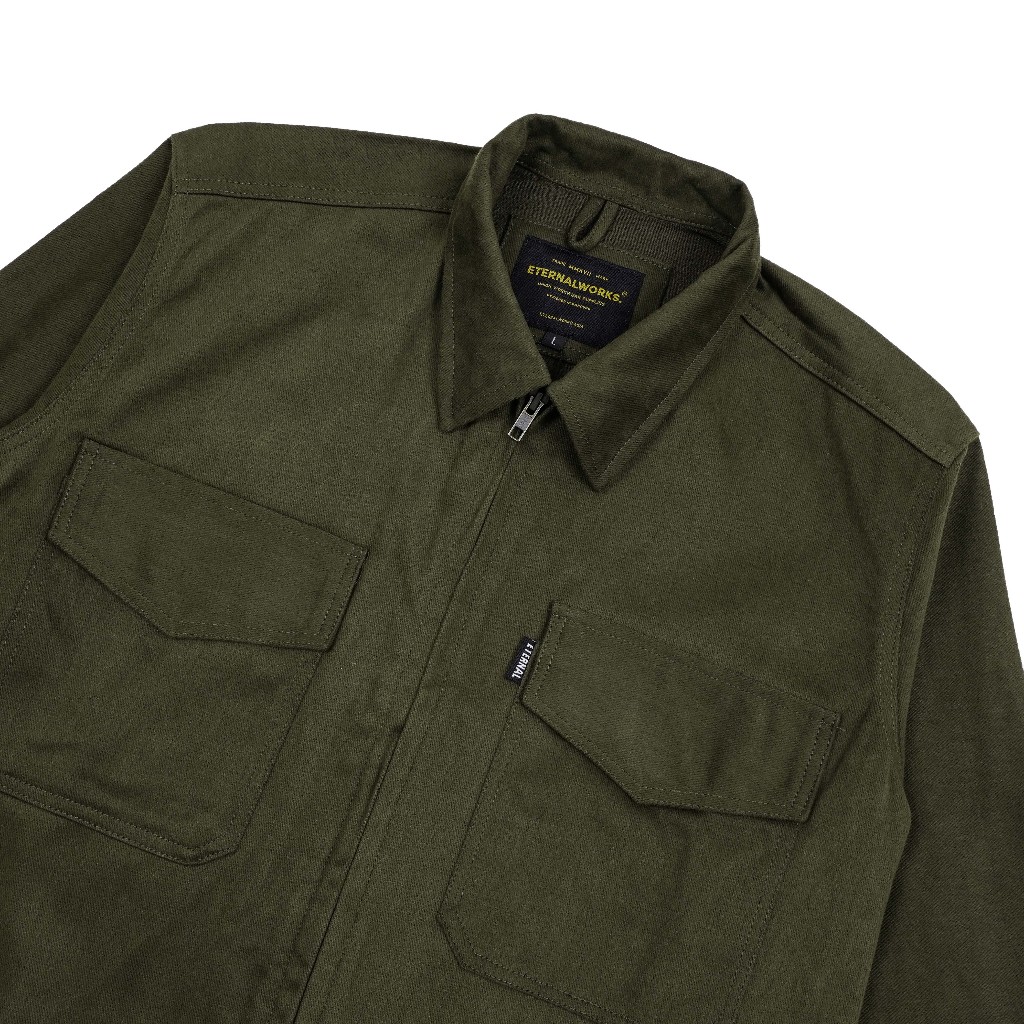 Jual ETERNALWORKS - Classic Boxy Jacket Riot Olive Green | Shopee Indonesia