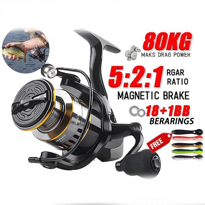Jual Fogu Tp - Shimano Asli Besi Fishing Reel He500-7000 Max Drag 80Kg ...