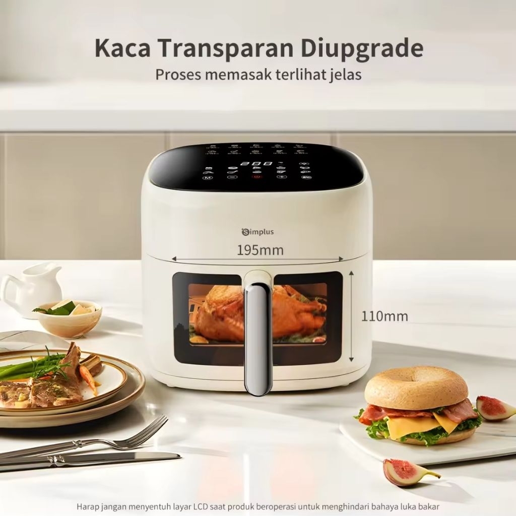 Jual Simplus Air Fryer 6L Penggorengan Sehat Tanpa Minyak Airfryer ...