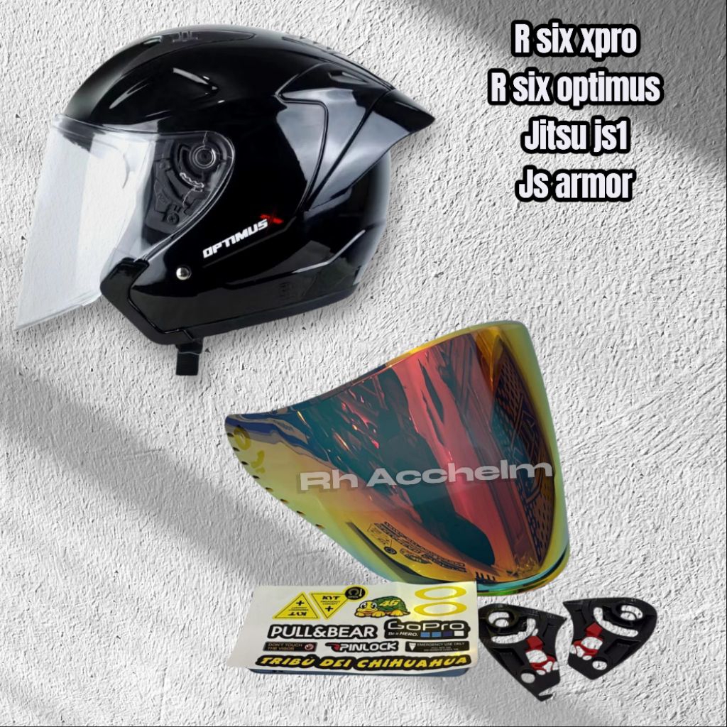 Jual FLAT VISOR HELM R SIX X PRO, R SIX OPTIMUS|VISOR R SIX EVEREST ...