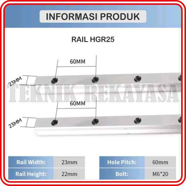 Jual REL PEMANDU / RAIL GUIDE / LINIER GUIDE HGR25 SUPORT BLOCK BEARING ...