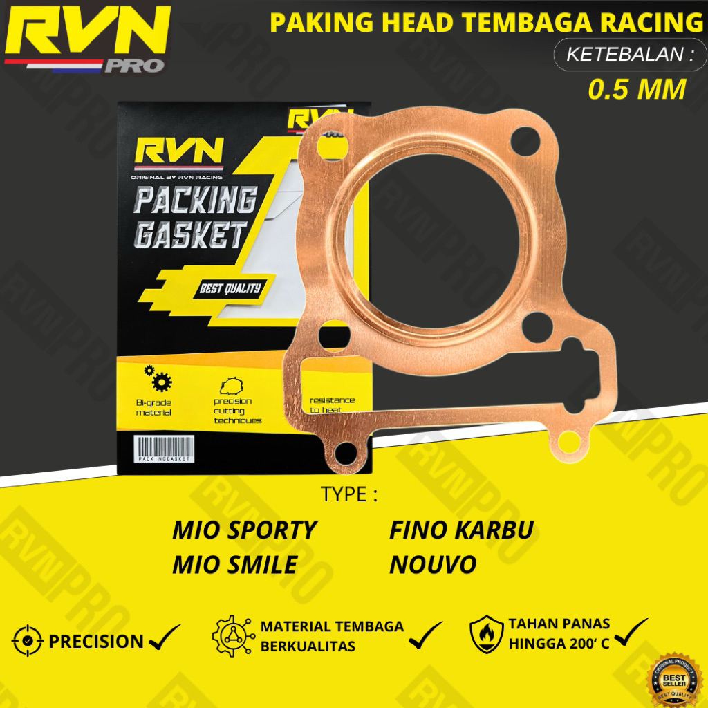 Jual PERPAK GASKET PAKING PACKING BLOK HEAD HED TEMBAGA MIO SPORTY ...