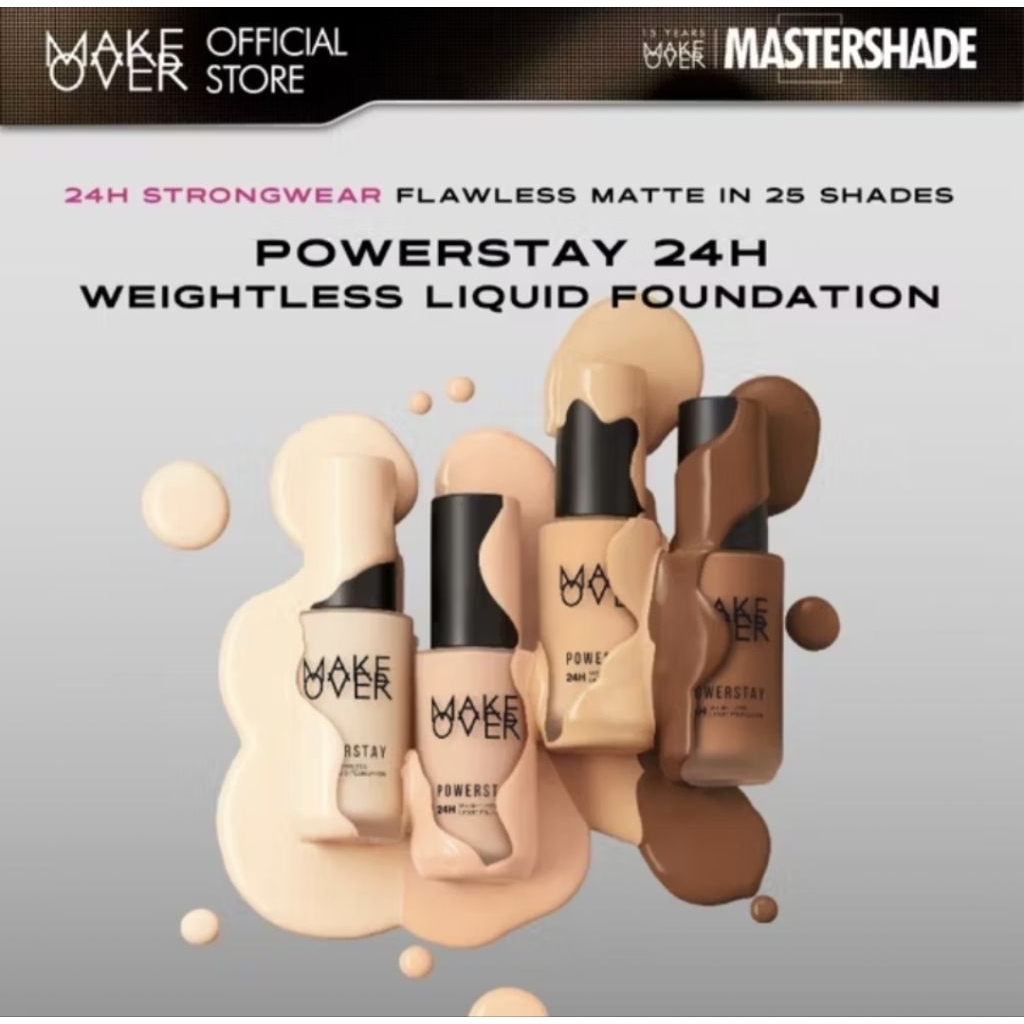 Jual Make Over Powerstay Weightless Liquid Foundation 24h Oil Control ...