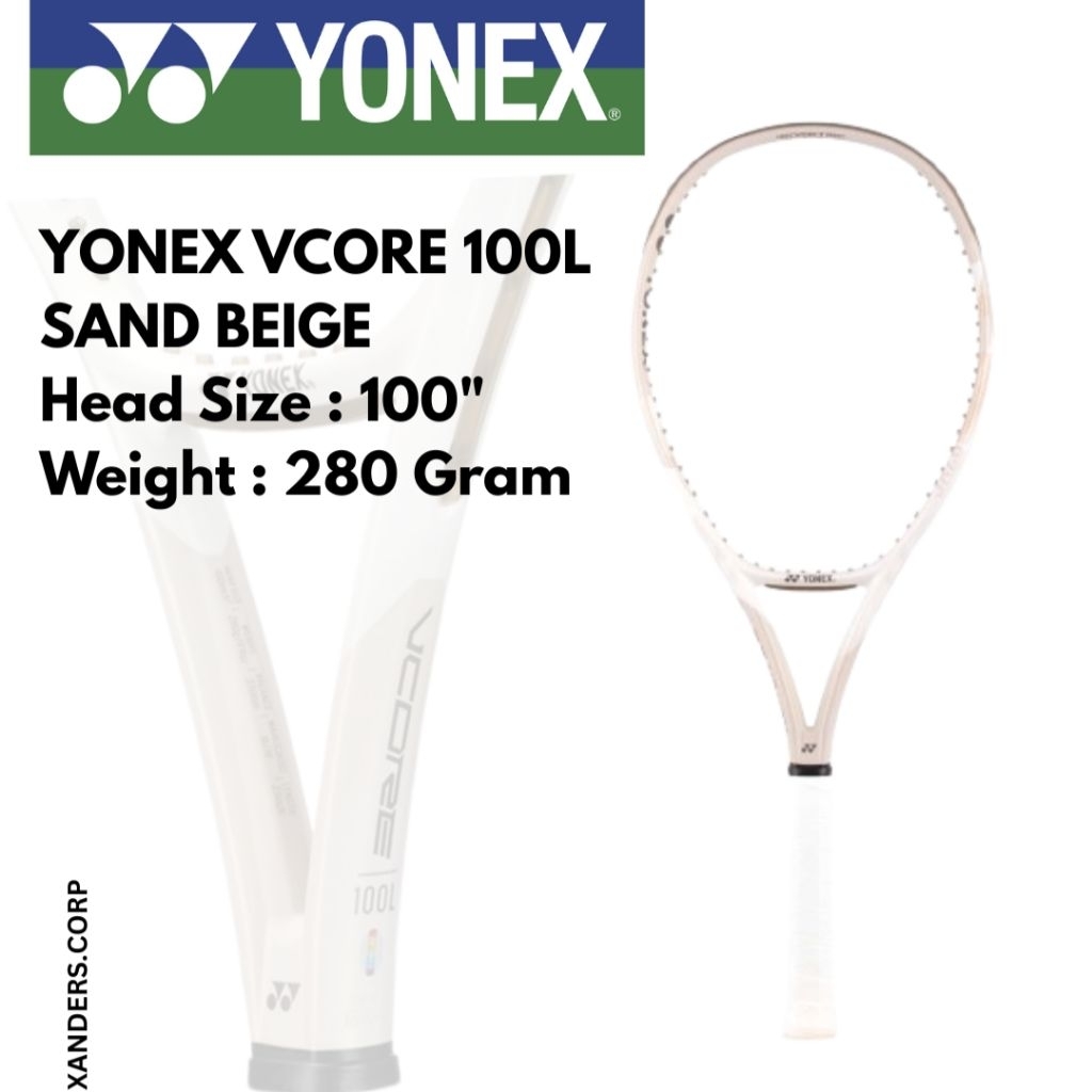 Jual Raket Tenis Yonex Vcore 100L Sand Beige | Shopee Indonesia