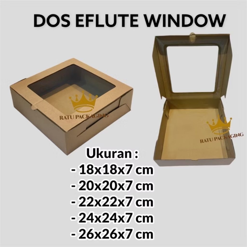 Jual RATU | DOS EFLUTE WINDOW Tinggi 7CM Souvenir Kardus Box Karton ...