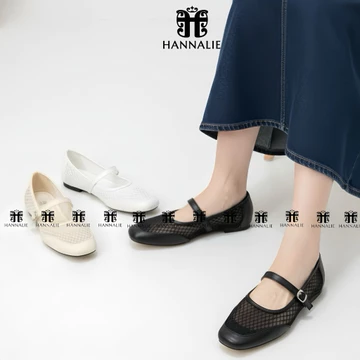 Sepatu Flat Wanita Flatshoes Wanita 2025 Motif Renda Jaring Korea Empuk