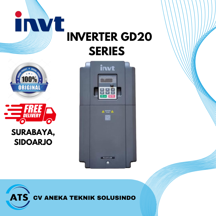 Jual INVT INVERTER GD20-0R7G-S2 0.75 KW / 220V / 1PHASE 4.2 A ...