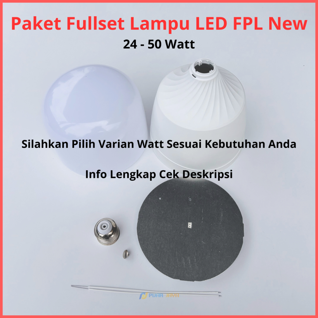 Jual Paket Lampu LED FPL New Full Set Siap Rakit 24 30 40 45 50 Watt ...