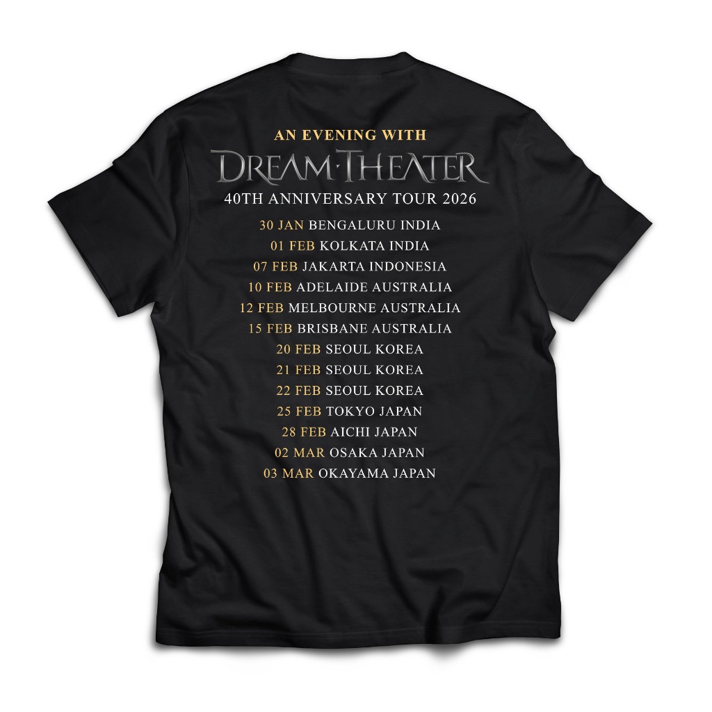 Jual T-Shirt Kaos DREAM THEATER - 40TH ANNIVERSARY TOUR 2026