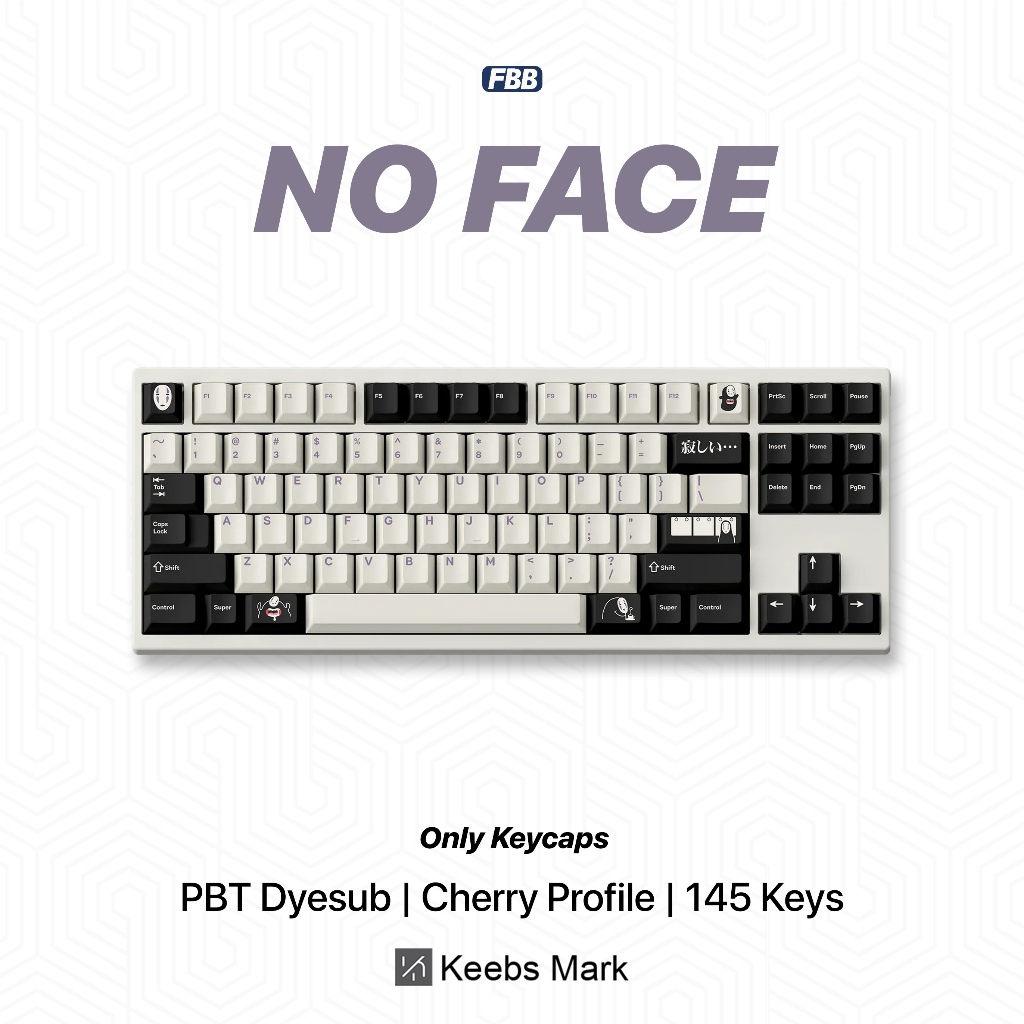 Jual FBB No Face Keycaps PBT Dyesub 145 Keys Cherry Profile Mechanical ...