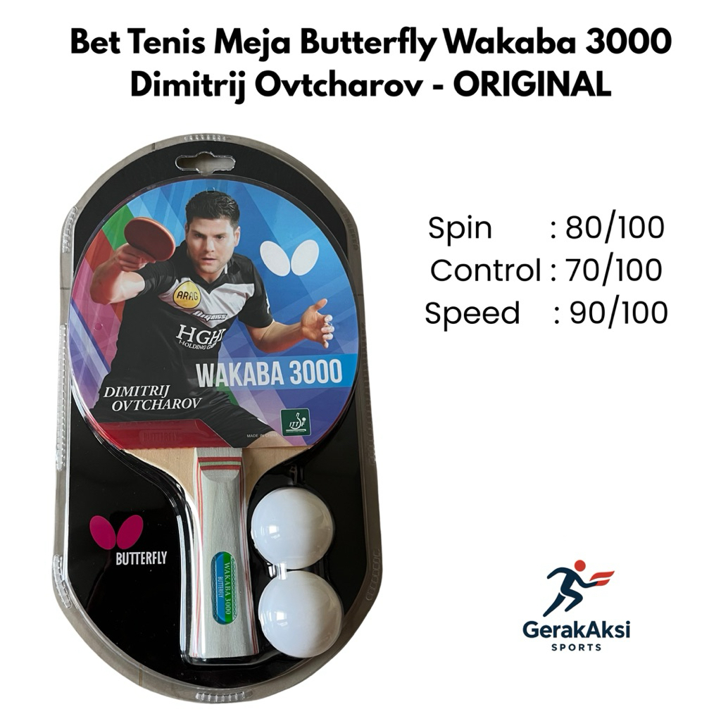 Jual ORIGINAL BUTTERFLY WAKABA 3000 DIMITRIJ OVTCHAROV EDITION Bet ...