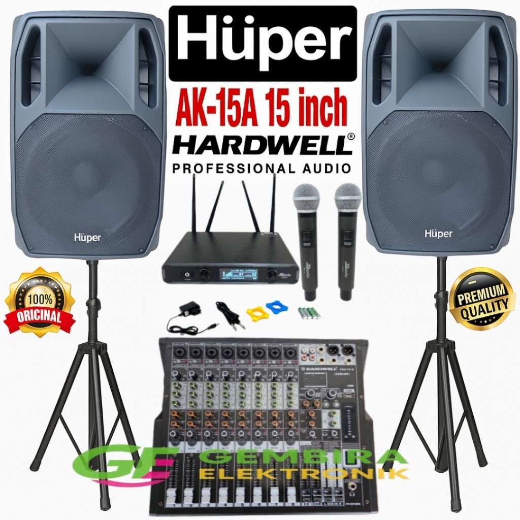 Jual Paket Sound System Lengkap Speaker Aktif HUPER AK-15A 15 Inch ...