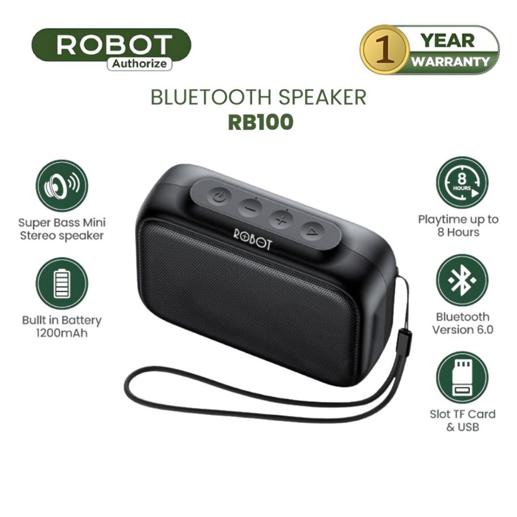 Jual ROBOT Speaker Bluetooth Portable Mini Super Bass Stereo HiFi Sound ...