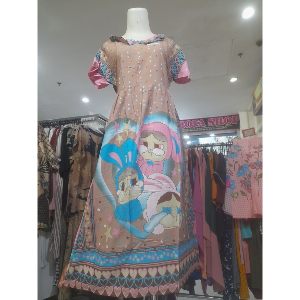 Jual Daster chibi kerah korea lebel HAP tali samping kanan kiri ld 110 ...
