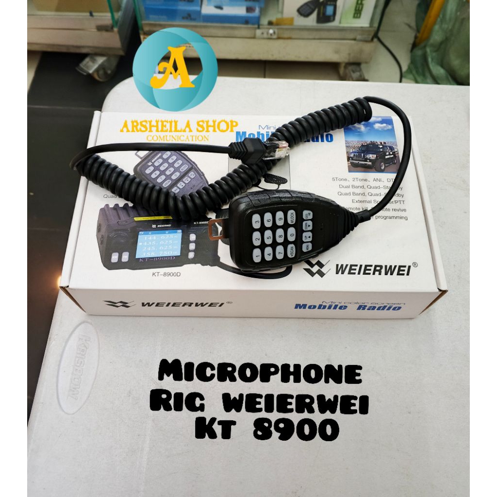 Jual mic microphone extramic radio rig weierwei kt 8900 Qyt 8900 4 band ...
