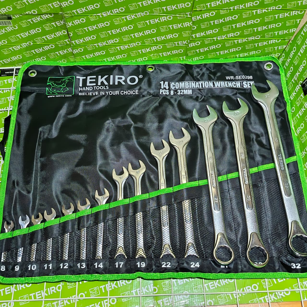 Jual Tekiro Kunci Ring Pas 14 Pcs 8-32 MM Combination Wrench Ready